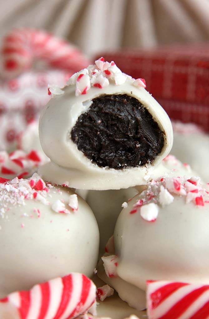 Candy Cane Oreo Truffles