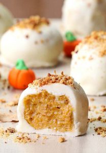 Pumpkin Cheesecake Truffles